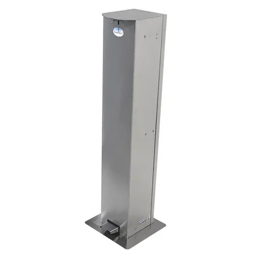 Desinfektionsmittelspender Edelstahl mit Fußpedal passend für 1-ltr-Behälter Standmodell Bodenbefestigung 1000 ml vollmechanisch 185 mm x 180 mm H 1000 mm Begrenztes Angebot